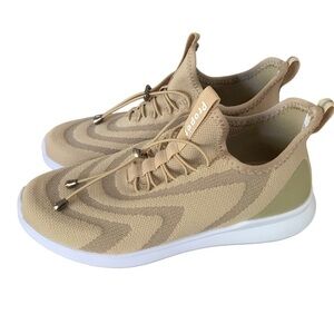 Propet Womens Travelbound Aspect Sneaker Comfort Neutral Tan Sz 8